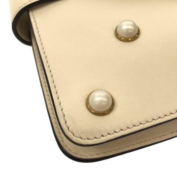 Gucci Chain Shoulder Bag Margaret White Ivory Bee Broadway Queen - Picture 5 of 12